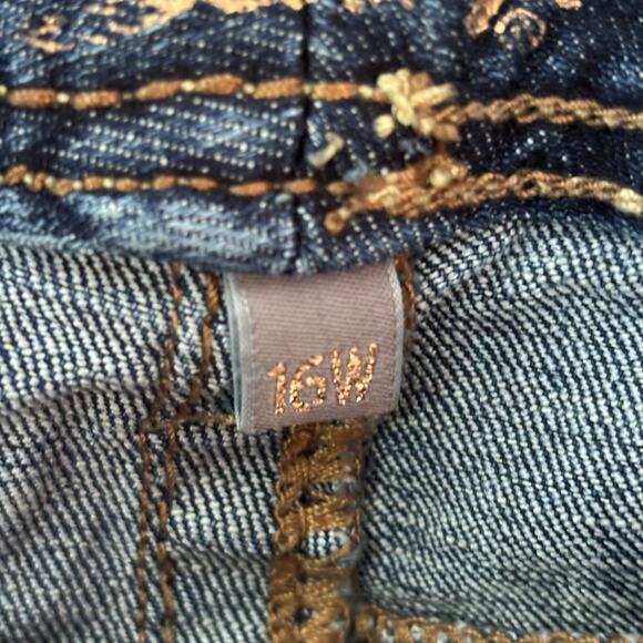 Melissa Mccarthy Seven7 Straight Size 16W Jeans Medium Wash - Picture 3 of 4